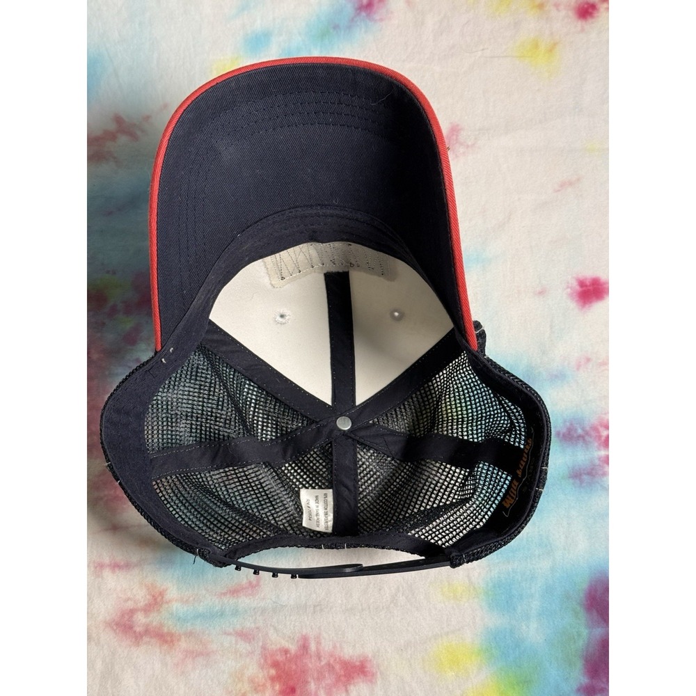 Orvis Fishing Patch Hat Cap Quality Equipment Trucker Mesh Snapback Red Wht Blue - Picture 5 of 6